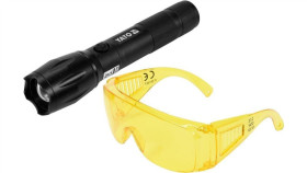 Zestaw Latarka Uv Akumulatorowa 1W + Okulary