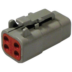 TE Connectivity DTM 06-4 S Connector includes housing, contacts, wedge