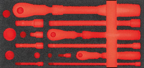 V4970-L Soft foam insert V4970-L, empty, L x W x H: 393 mm x 188 mm x 35