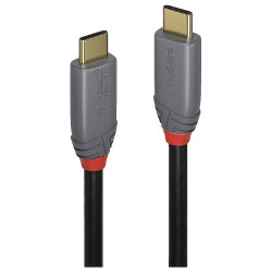 LINDY 36902 USB cable USB 3.2 2nd Gen USB-C plugs 1.50 m Black Grey