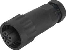 Złącze okrągłe 4-pinowe Kabel Wtyk RS PRO Żeńskie IP67 WA22