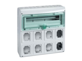 Rozdzielnica hermetyczna natynkowa do gniazd 90x100 mm 1x19 drzwi transparentne IP65 13157 SCHNEIDER ELECTRIC