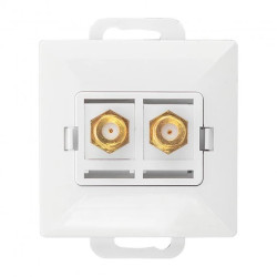 Gniazdo podw. typu F Pearl, TV/F-F/P2, biały,OR-OE-7714/2/W