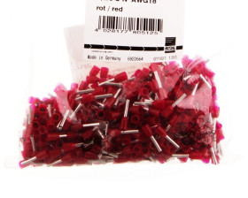 Tulejki izolowane na rolce 1mm2 czerwone 4050.744 /500szt./