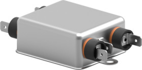 Suppressor filter, 50 to 60 Hz, 6 A, 250 VAC, 1 mH, faston plug 6.3 mm, 1-1609034-1