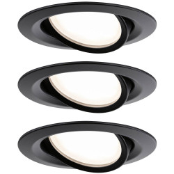 Paulmann 93080 Nova Plus LED Recessed Light 18W Black Dimmable Easy Install