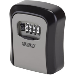 Draper 03387 4 Digit Combination Lock Wall-Mounted Key Box - 03387
