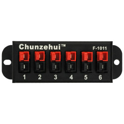 Chunzehui F-1011 6-Position Power Distribution Block Module for 15/30/45A Anderson Powerpole Connectors.