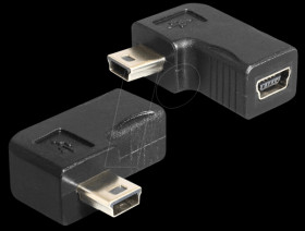 65448 USB-B mini 5-pin plug/socket, 90° angled