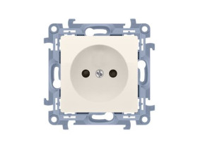 SIMON 10 Gniazdo pojedyncze bez uziemienia zaciski śrubowe kremowe CG1.01/41 KONTAKT SIMON