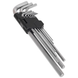 Sealey AK7137 Hex Key Set 9pc Extra-long Metric