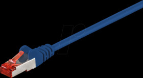 95492 Cat.6 S/FTP PiMF patch cable, CCA, blue, 2,0 m