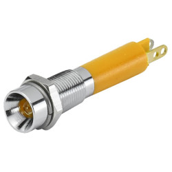 Lampka kontrolna do montażu panelowego 24, Żółta 6 LED Wtyczka EAO