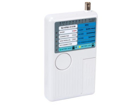Velleman Usb &amp; network (lan) tester for USB-A, MINI-USB-B, BNC, RJ45, RJ12, RJ11, RJ10