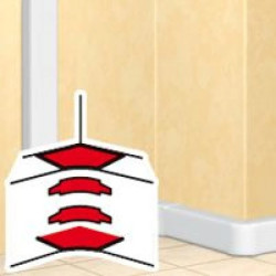 Kąt wewnętrzny regulowany DLP 50x150 z 2 przegrodami 010650