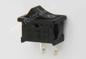 Przeł. kołyskowy mały czarny, off-(on)