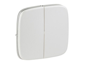 VALENA ALLURE Klawisz perłowy wyłącznika: schodowy podwójne lub świecznikowy lub przycisku podwójne przewyłącznikanego no/nc 755