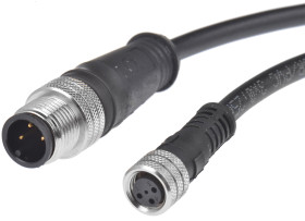 Przewód czujnik-siłownik Złącze A M8 liczba rdzeni 3 długość 3m Rodzaj A Żeńskie Złącze B Złącze M12