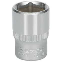 Sealey S1413 Walldrive Socket 13mm 1/4&quot;sq Drive