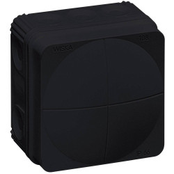 Wiska 10061999 Junction box (L x W x H) 76 x 76 x 51 mm Black IP66