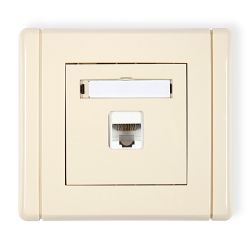 Gniazdo komputerowe pojedyncze 1xRJ45, kat. 5e, 8-stykowe Gniazdko, gniazdo, kontakt komputerowy, RJ45