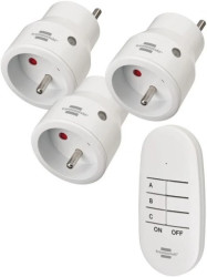 Zestaw gniazd bezprzewodowych sterowanych pilotem Comfort-Line Mini 3x IP20 *FR* 1507071