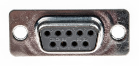 Złącze D-Sub 9-pinowe Żeński Kątowe Montaż na panelu raster 2.74mm Pozłacanie