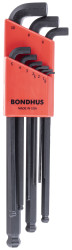 Zestaw kluczy imbusowych Jednostki metryczne Bondhus L 9 szt.