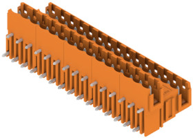 Pin header, 30 pole, pitch 5.08 mm, angled, orange, 1726410000