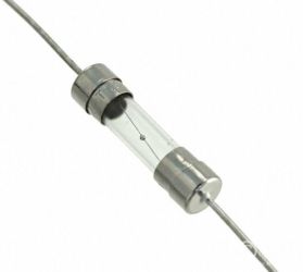 BEZPIECZNIK 20mm 1,0A Z PINAMI DO LUTOWANIA SZKLANY (5 SZT.)