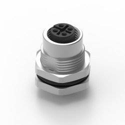 Złącze wielostykowe przemysłowe 4-pinowe M12, panelowe Gniazdo Wurth Elektronik