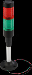 Signalling column, red/green, LED, 230 V AC