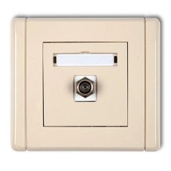 FLEXI Gniazdo antenowe pojedyncze typu F (SAT) niklowane beżowy 1FGF-1