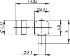 Złącze SMB Telegärtner 100024890 100024890 złącze, kątowe 50 Ω 1 szt.