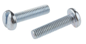 Śruby maszynowe M6 łeb z łbem walcowym soczewkowym Stalowe długość 25.0mm skok 1.0mm