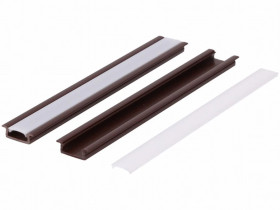 Profil led PCV Fuga Slim 16x7 2m brązowy ML