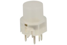 Mikroprzycisk; 12mm; 14,3mm; KS01-BLV-2; 12,8mm; przewlekany (THT); 4 piny; żółty; okrągły; OFF-(ON); podświetlenie LED 2V; 10mA