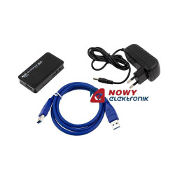 HUB USB 3.0 4-portowy AKTYWNY z zasilaczem 5V