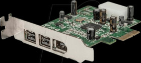 PEX1394B3LP PCIe card 3 port 1394b 1394a Firewire