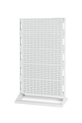 Szafka z panelami ażurowymi głębokość 550mm szerokość 1000mm wysokość 1775mm Jasnoszary Stal Bott