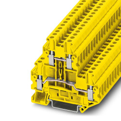 Blok zacisków przelotowych Phoenix Contact poziomy: Podwójny 26 → 10AWGŚruba UTTB 4 YE 800 V