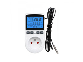 Termostat z gniazdem 230V E6185