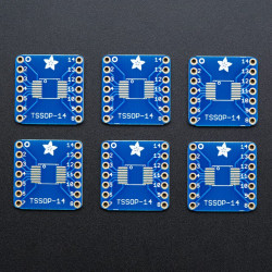 SMT Breakout PCB for SOIC-14 or TSSOP-14 - 6 Pack