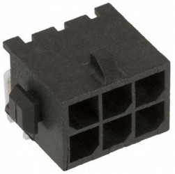 Listwa stykowa PCB 6-pinowe Micro MATE-N-LOK raster: 3 mm Kąt prosty 2-rzędowe TE Connectivity Otwór przelotowy250 V W