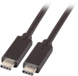 USB 3.2 connection cable, USB plug type C to USB plug type C, 1 m, black, K5283-3ASW.1