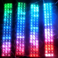 Moduły z 3 diodami LED RGB oraz WS2811 (prostokąt)