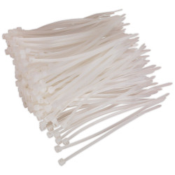 Sealey CT10025P200W Cable Ties 100 x 2.5mm White Pack Of 200