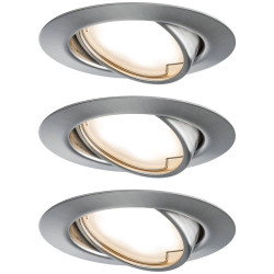 Paulmann 93421 Base Flush Mount Light 3-Piece LED Set Warm White Iron