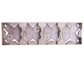 IMPRESJA Puszka natynkowa poczwórna złoty metalik PNP-4Y/28