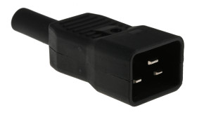 Złącze IEC IEC C20 Montaż na kablu Męski 16A Proste liczba bezp None Śruba RS PRO